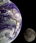 Earth and moon